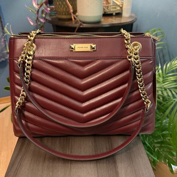 NWT Michael Kors Whitney Bag - Oxblood color  - REDUCED PRICE - Picture 1 of 9
